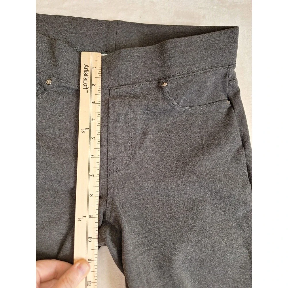 Seven7 Pull On Legging Womens Medium Dark Gray Stretch Activewear Pockets 30x27